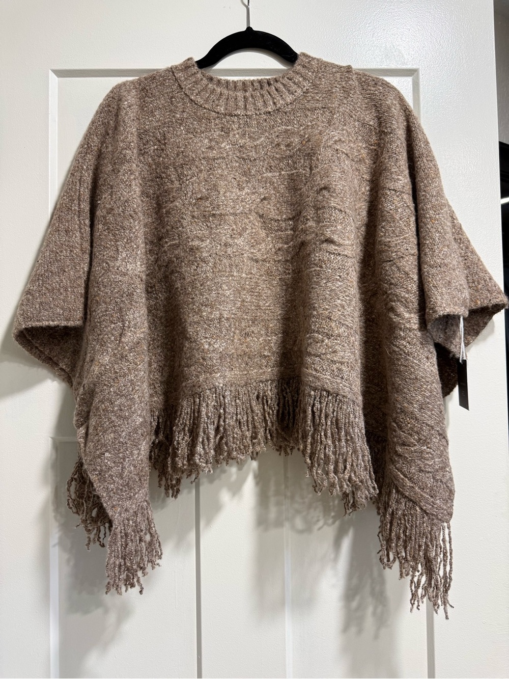 Haute Hippie Taupe Poncho NWT
